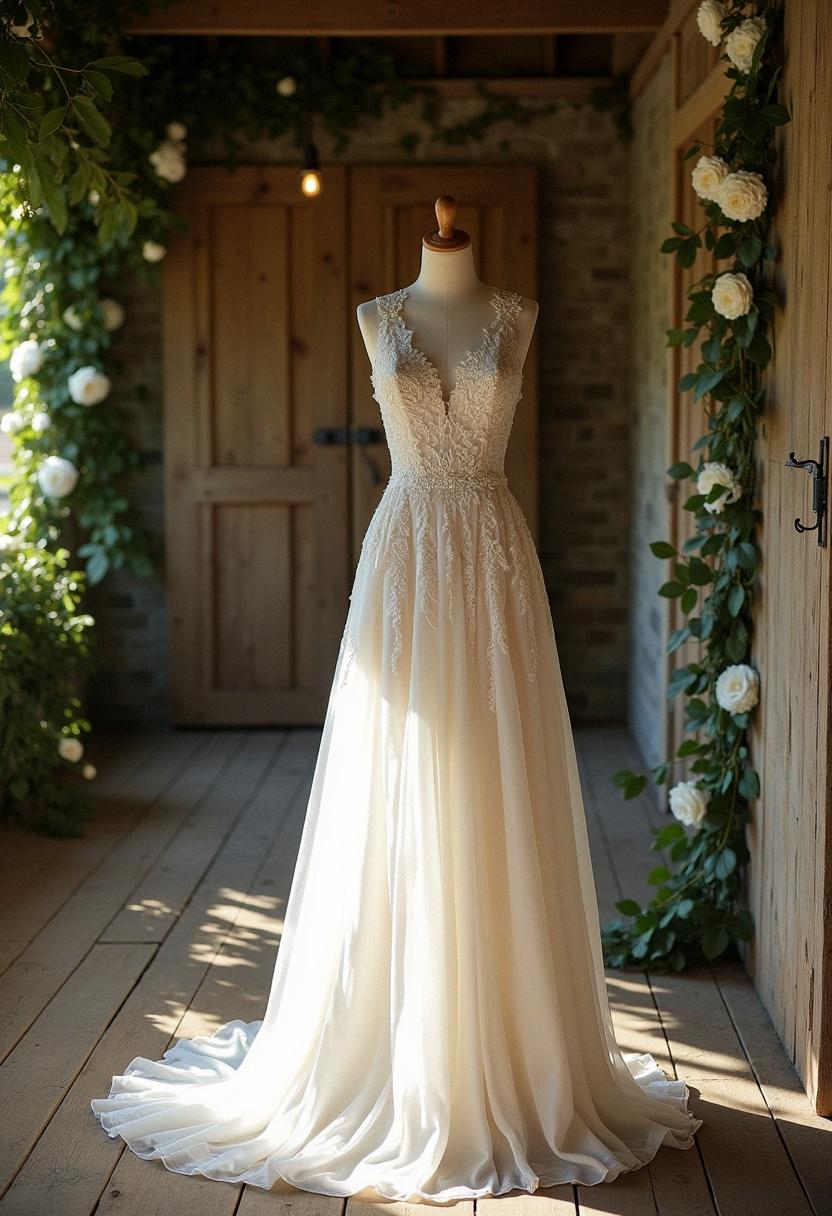 lace wedding dress sleeveless
