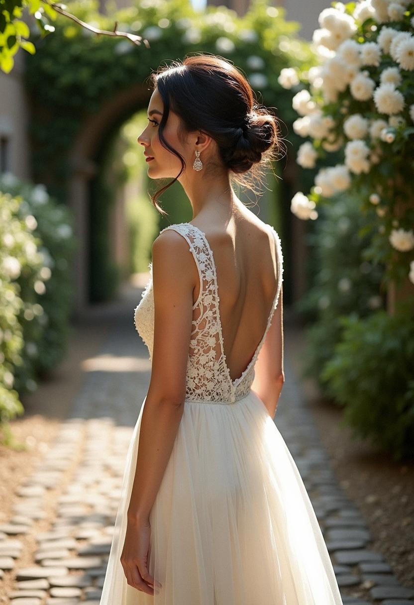 lace wedding dress sleeveless