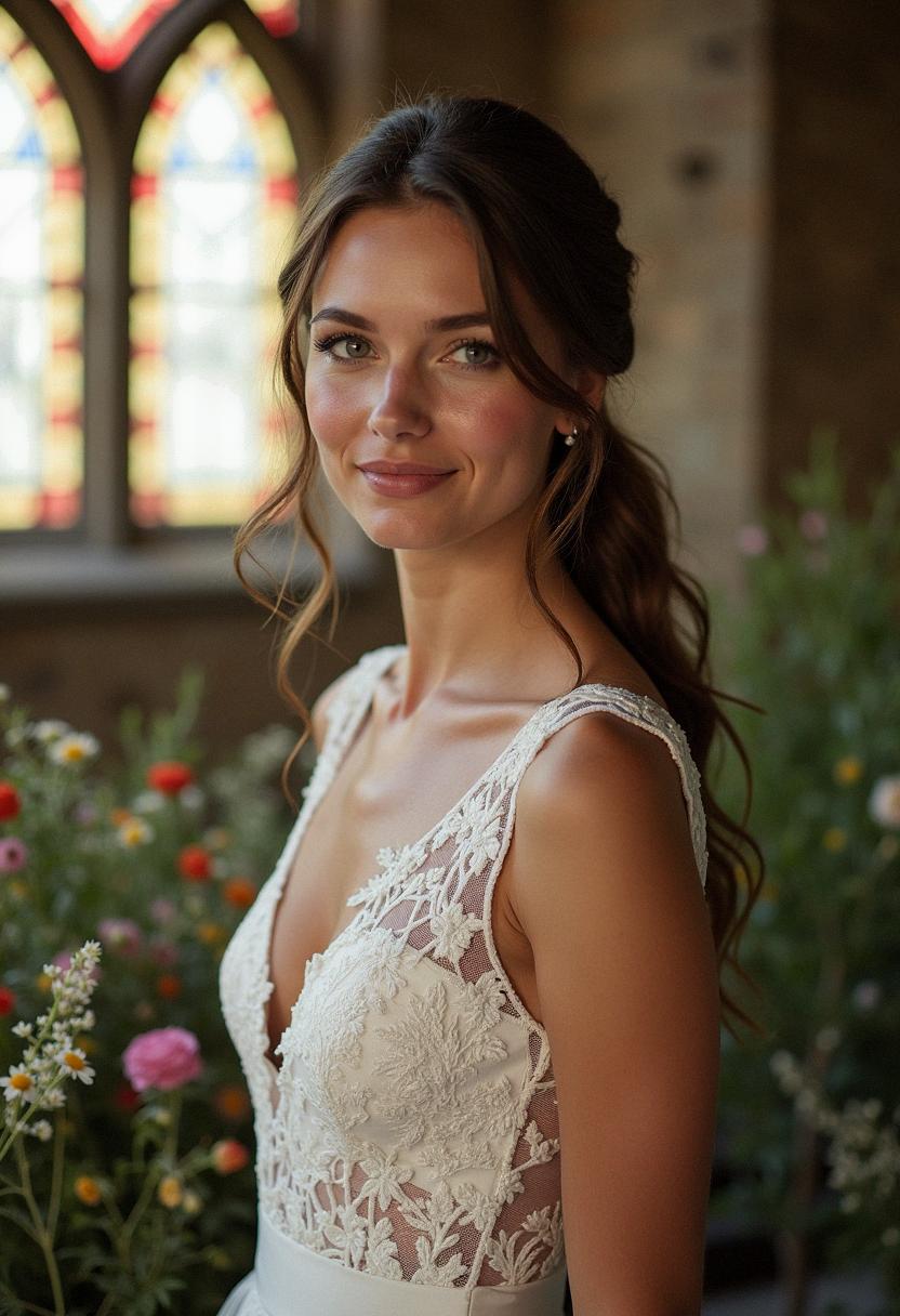 lace wedding dress sleeveless