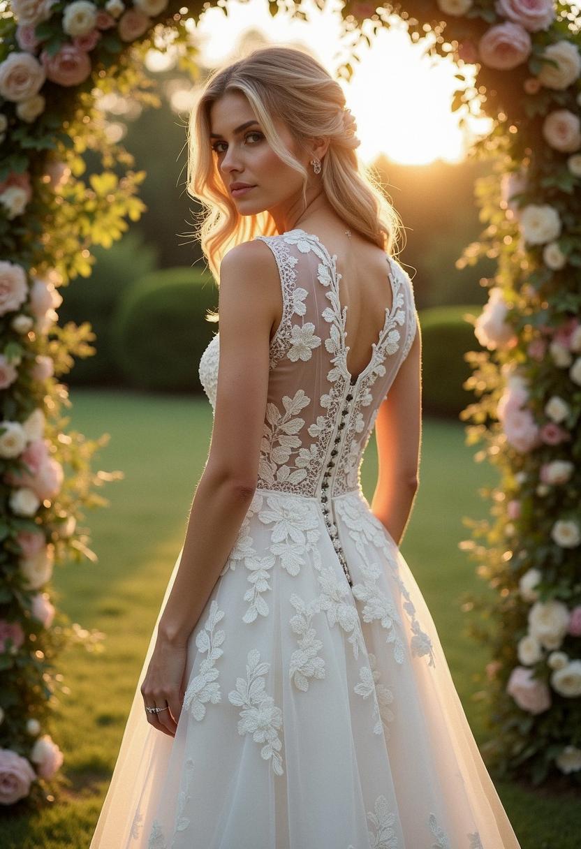 lace wedding dress sleeveless