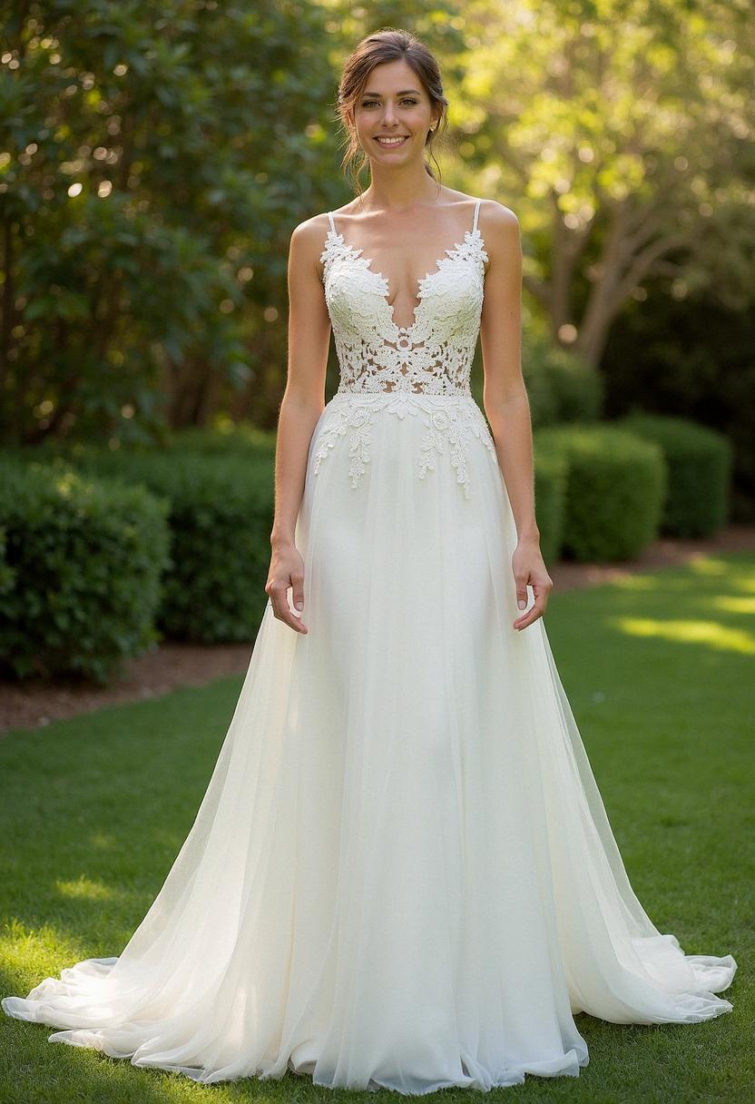 lace wedding dress sleeveless