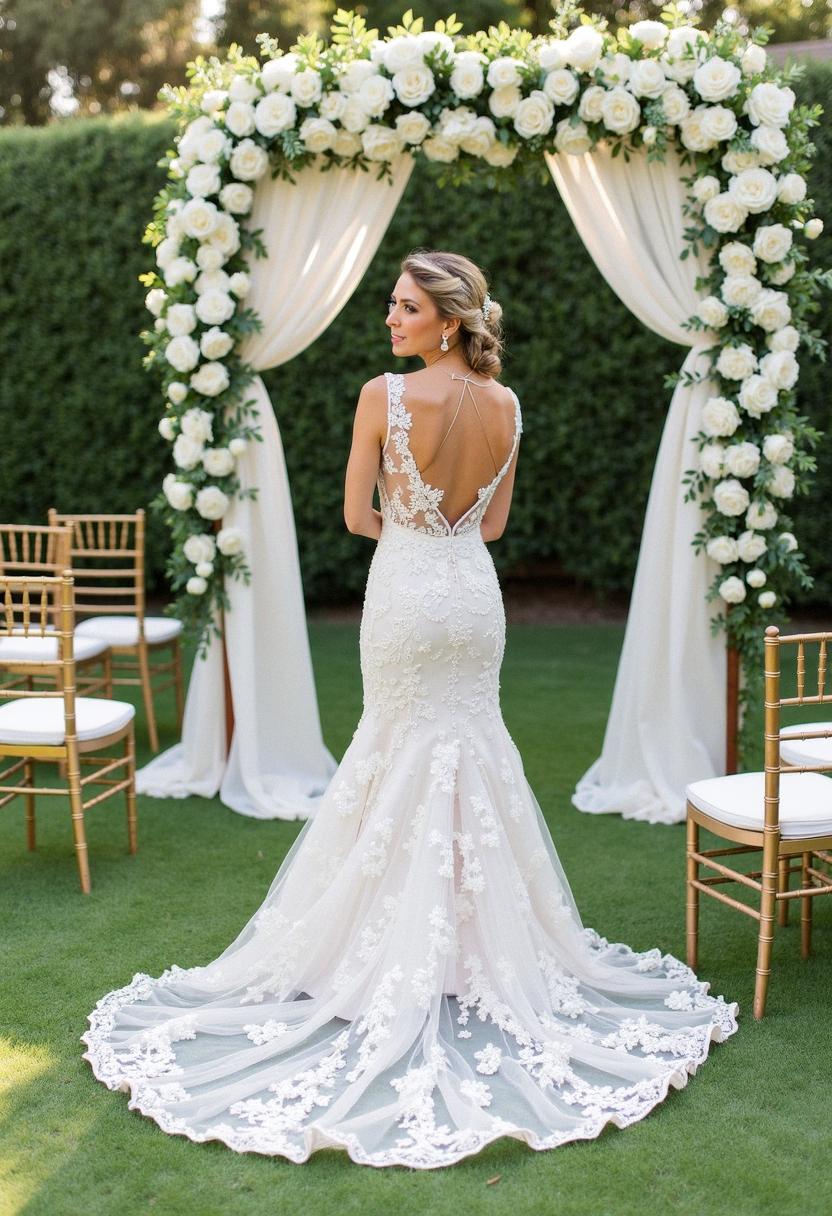 lace wedding dress sleeveless
