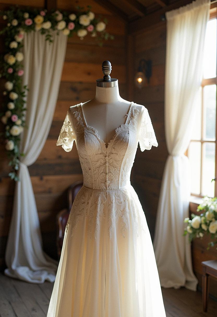 lace wedding dress vintage