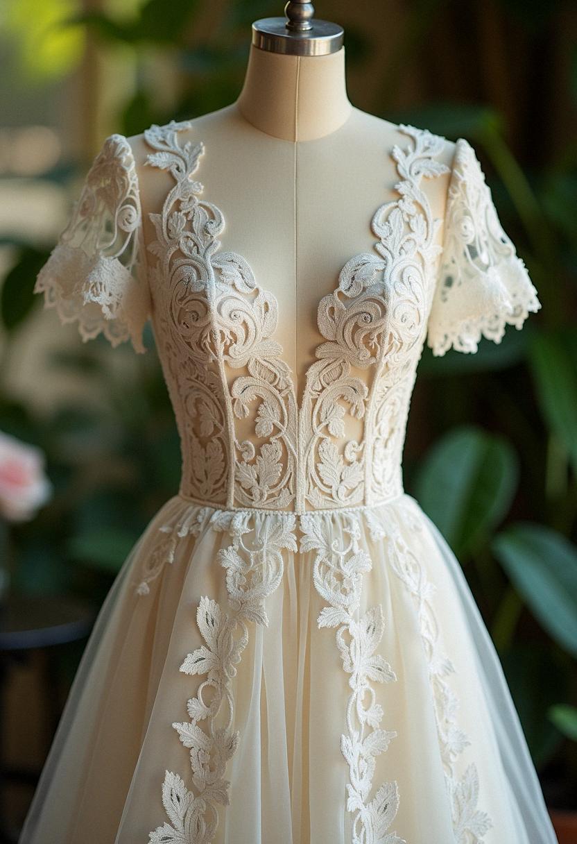 lace wedding dress vintage