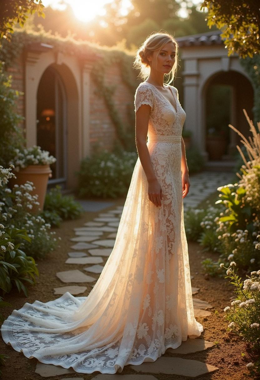lace wedding dress vintage