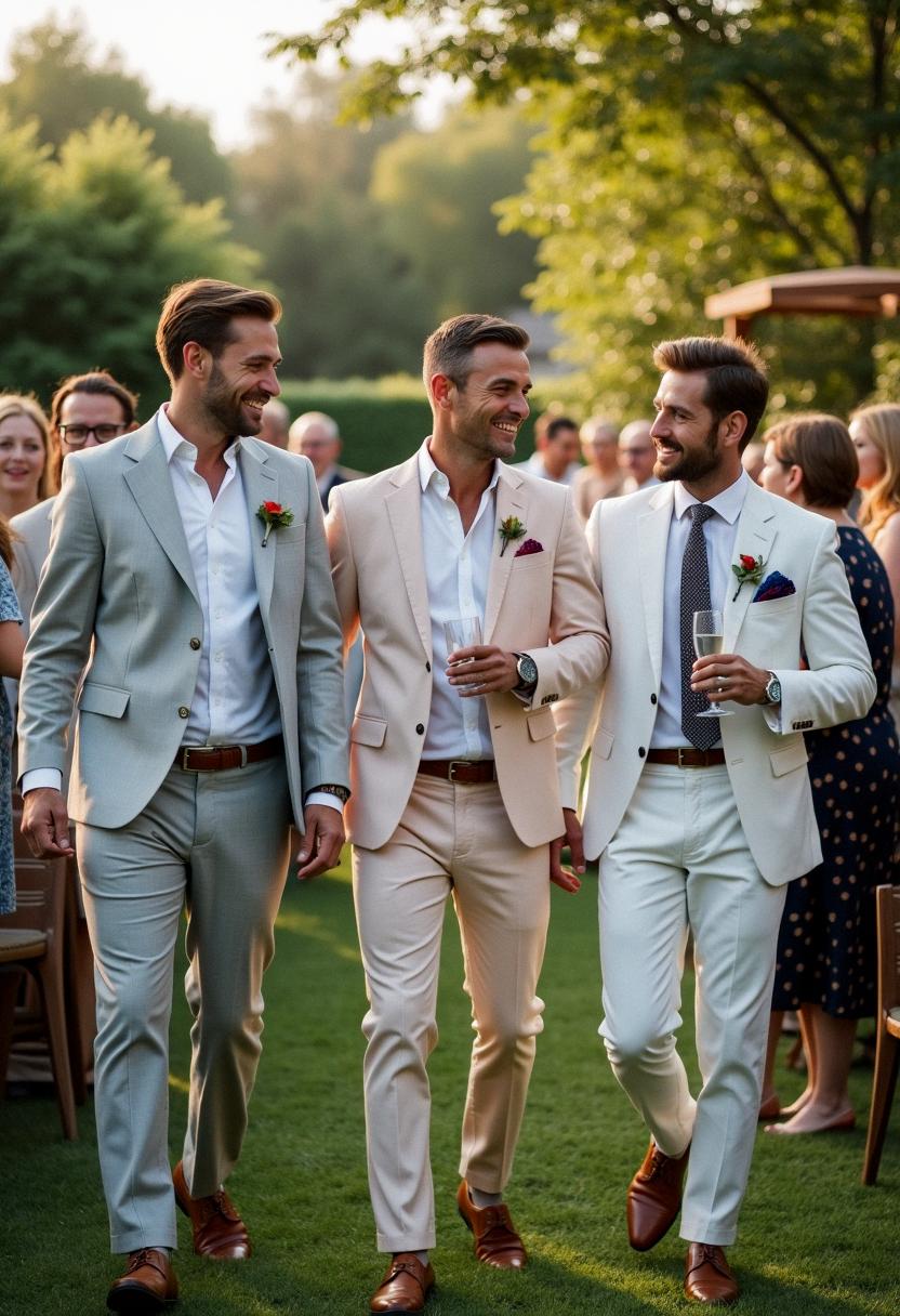 mens cocktail attire wedding summer