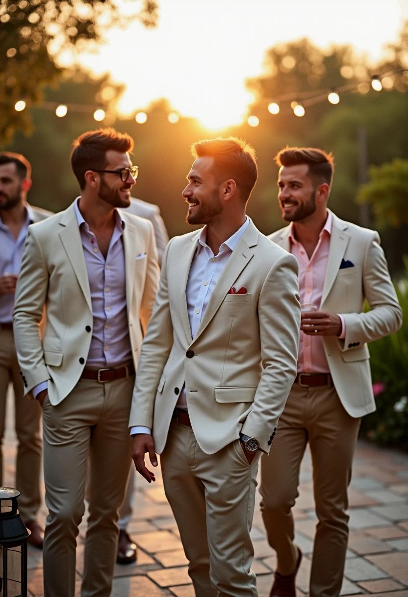 mens cocktail attire wedding summer