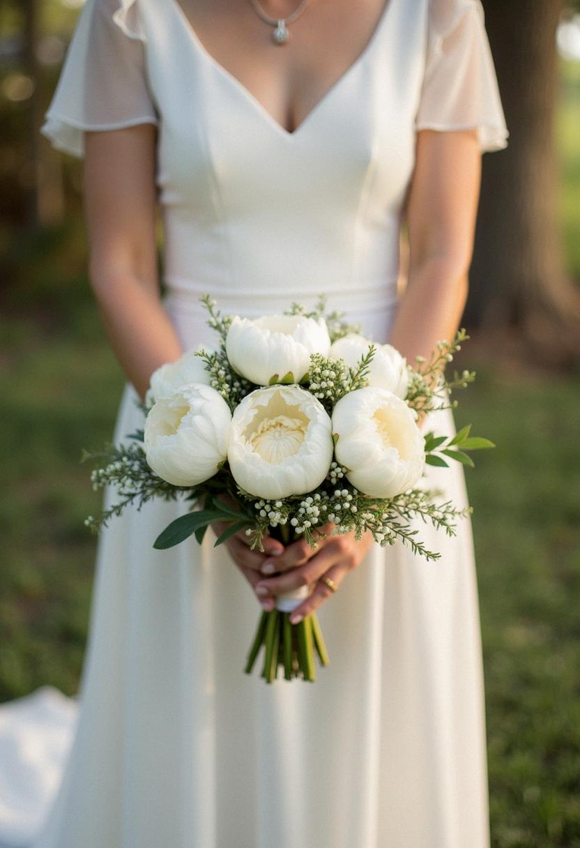 minimalist bridal bouquet