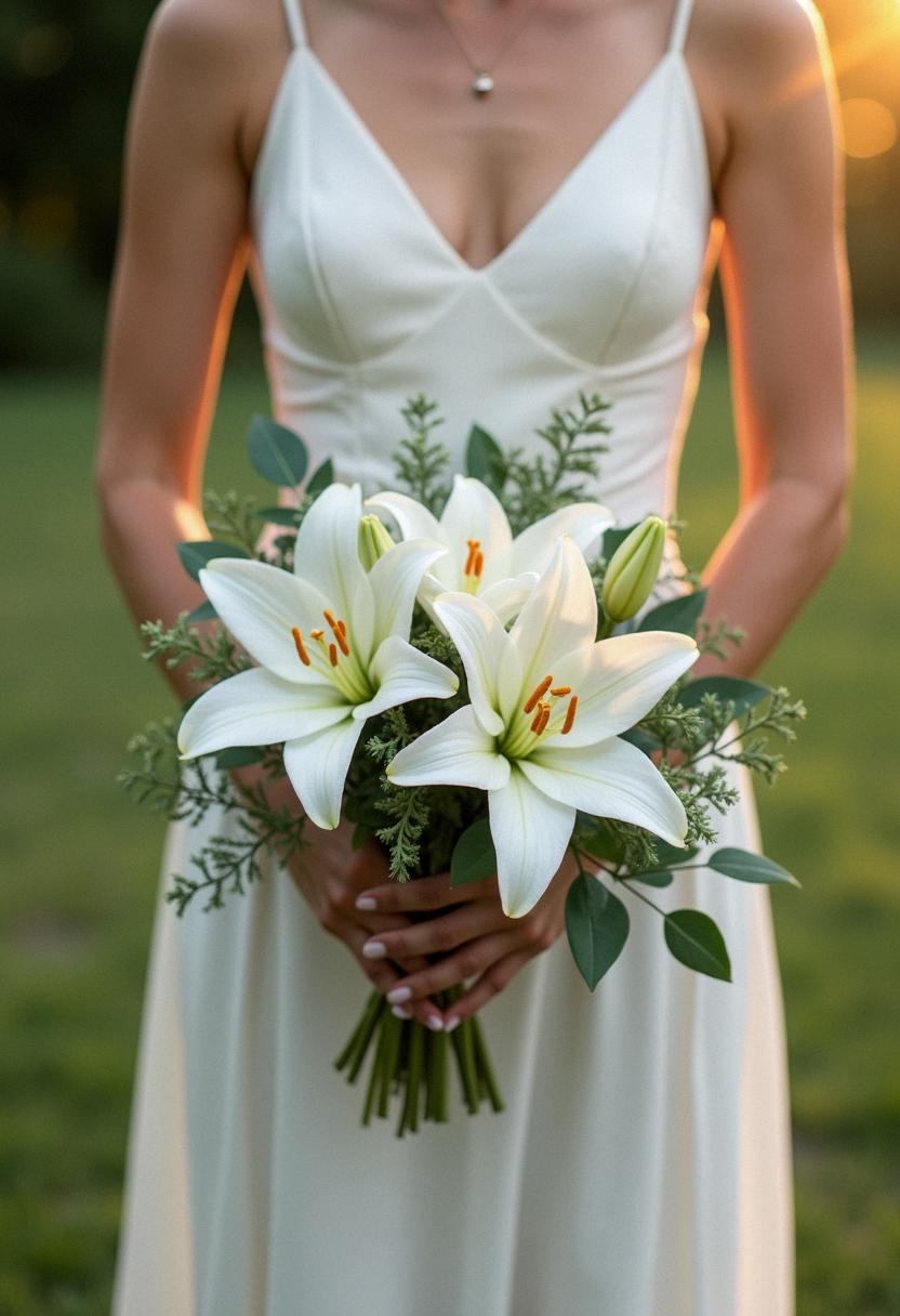 minimalist bridal bouquet