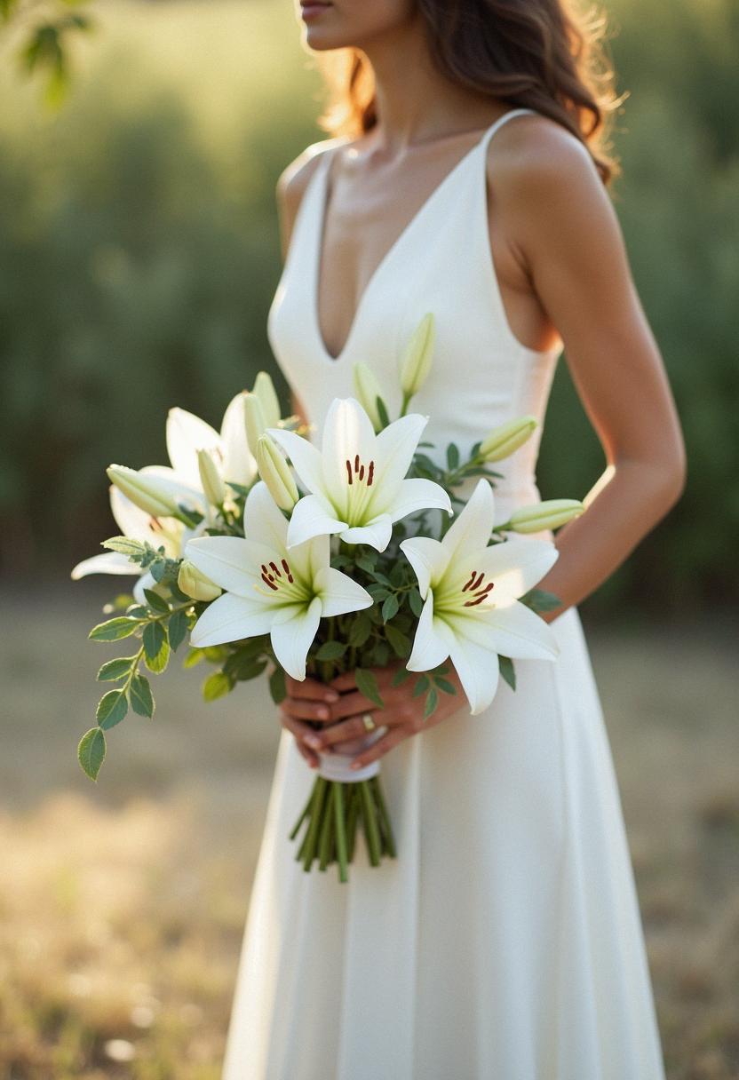 minimalist bridal bouquet