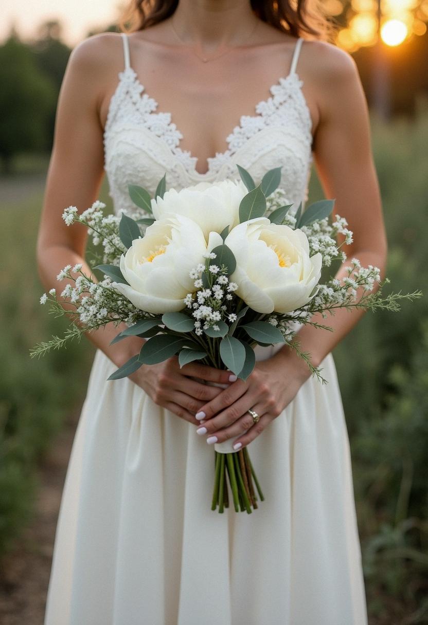 minimalist bridal bouquet