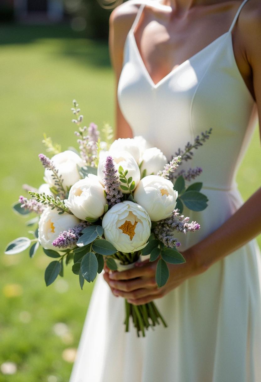 minimalist bridal bouquet