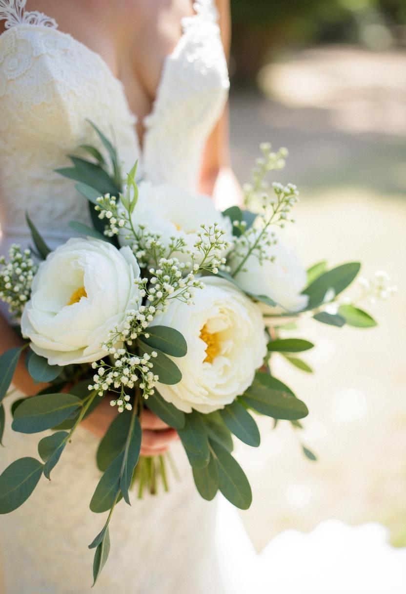 minimalist bridal bouquet