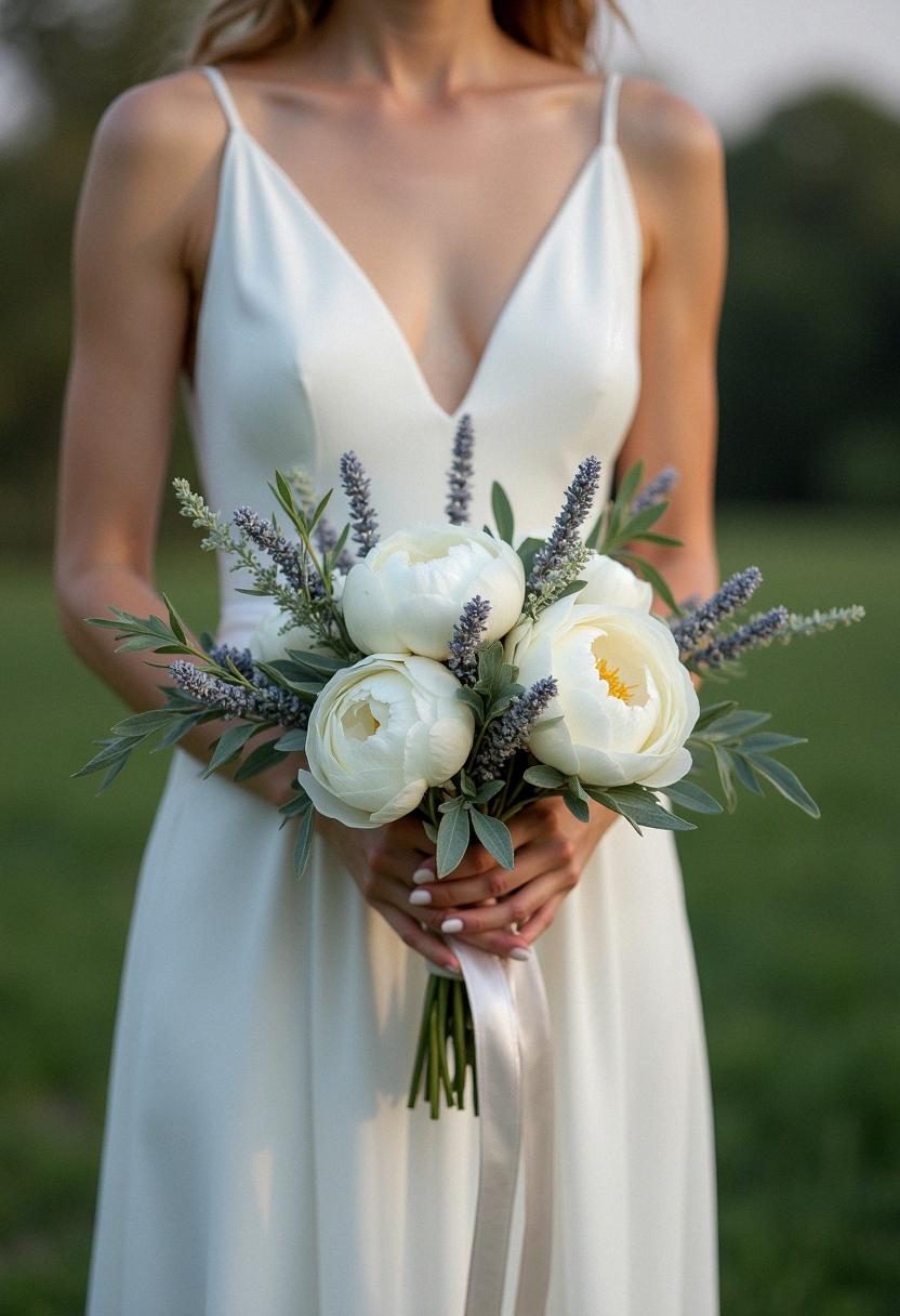 minimalist bridal bouquet