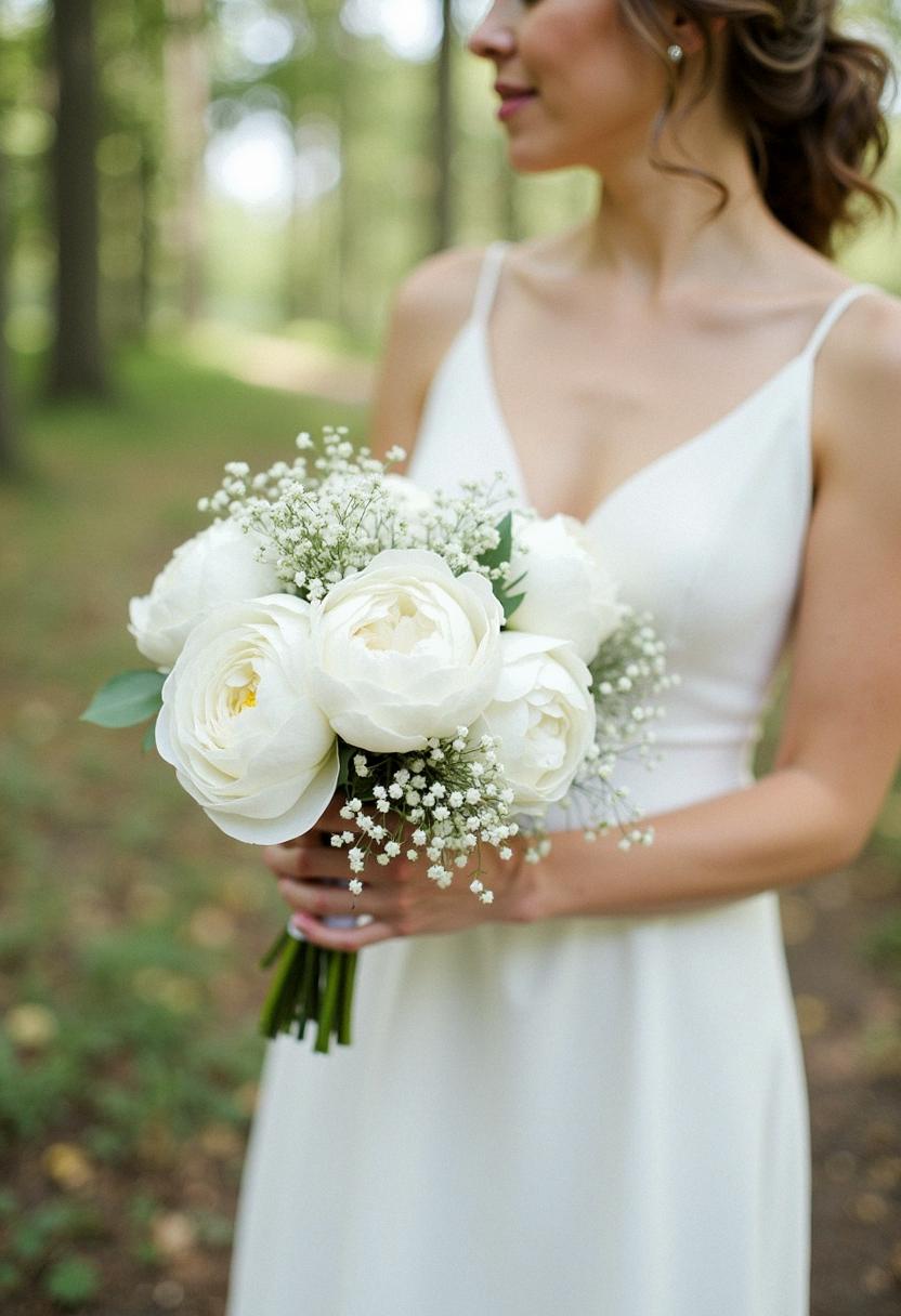 minimalist bridal bouquet