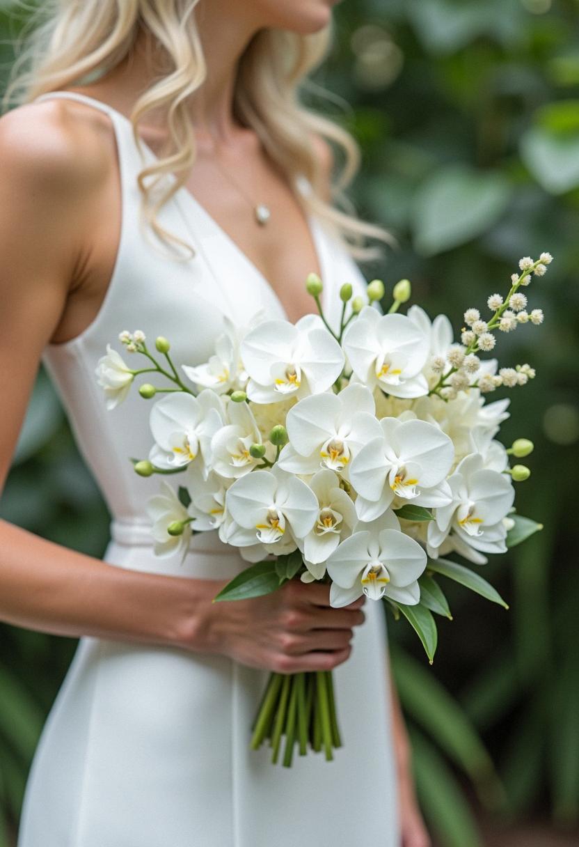 minimalist bridal bouquet