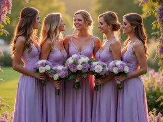 Purple Bridesmaid Gowns 00001