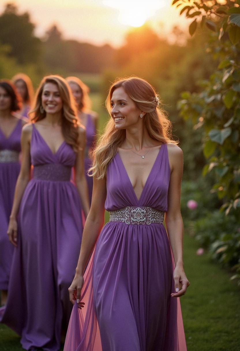 purple bridesmaid gowns purple bridesmaid gowns