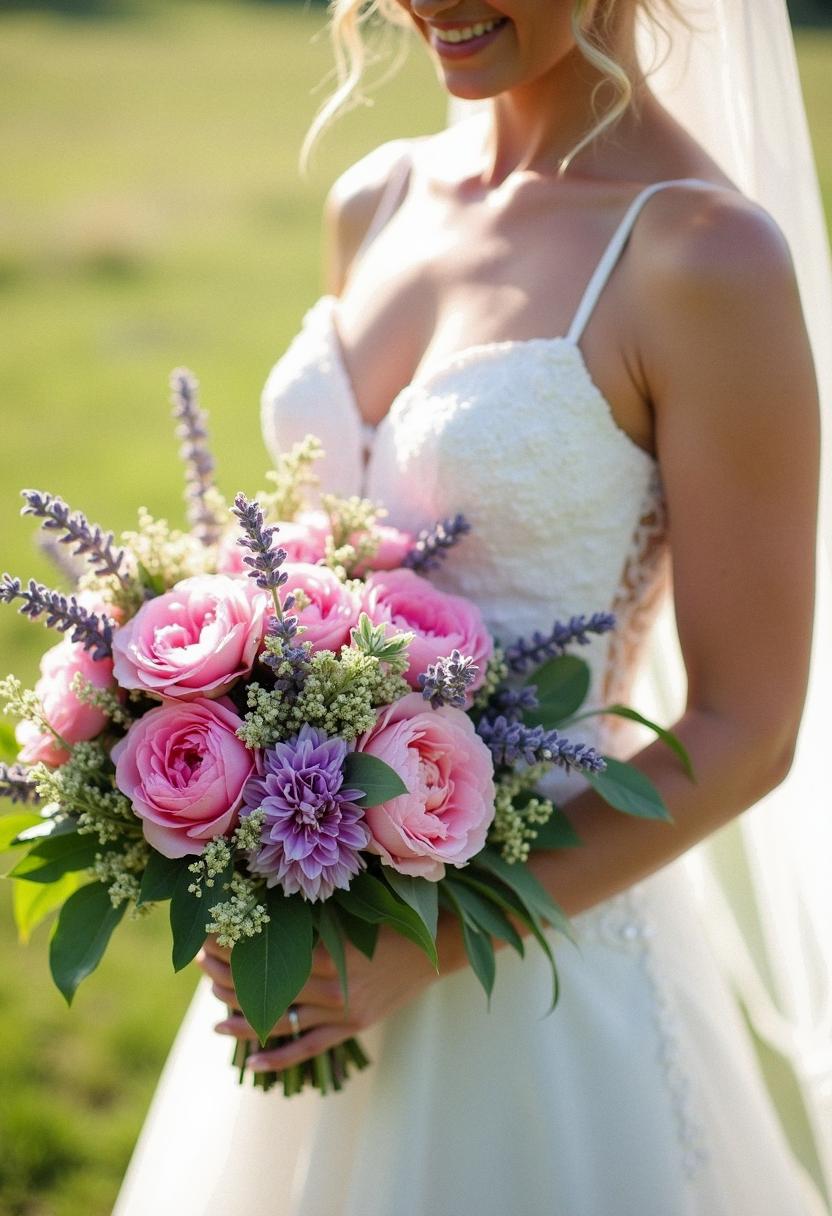 summer bridal bouquet
