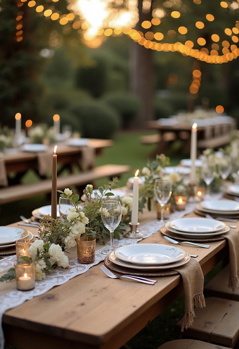 table settings wedding rustic