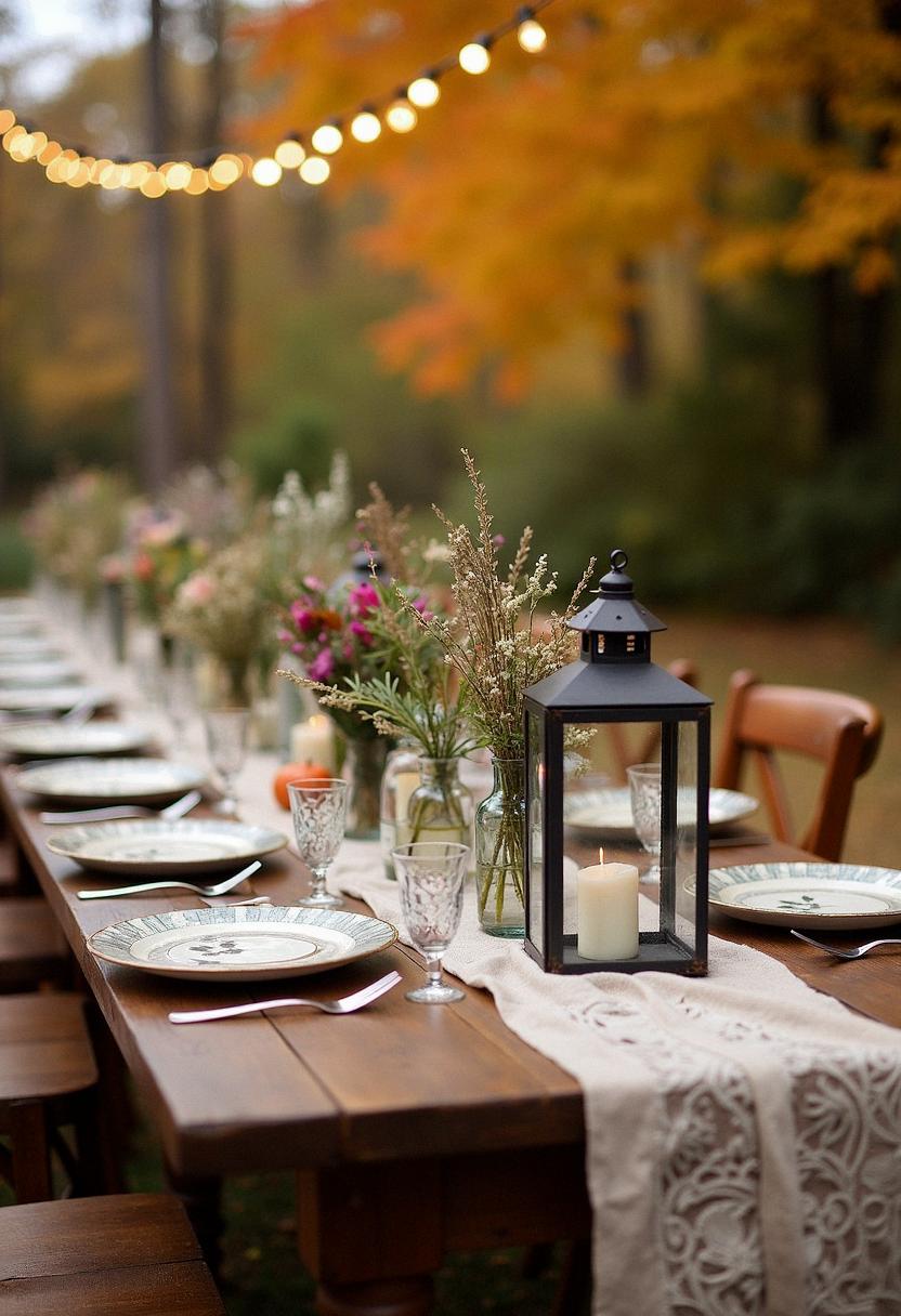 table settings wedding rustic