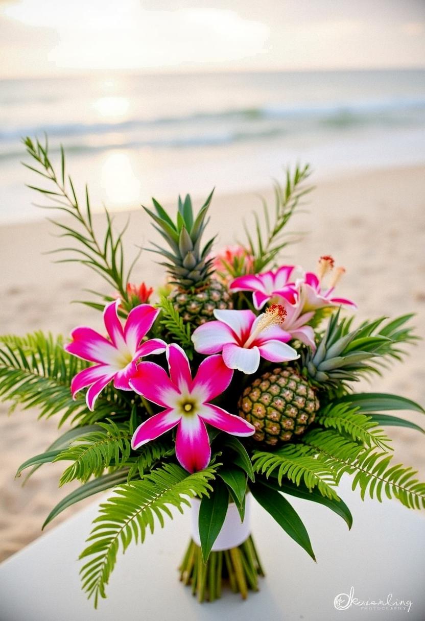 tropical bridal bouquet