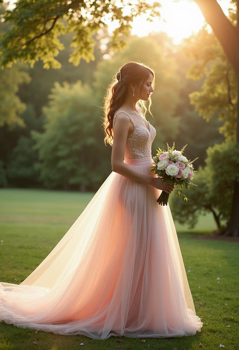 tulle bridesmaid gown