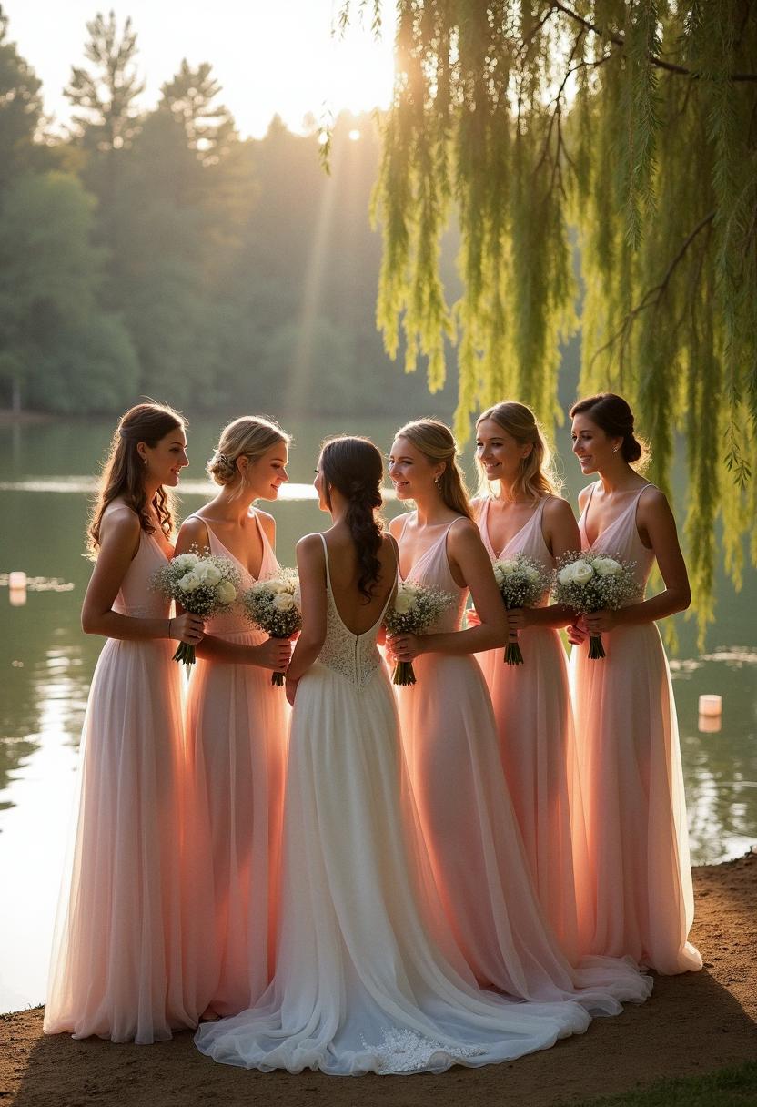 tulle bridesmaid gown
