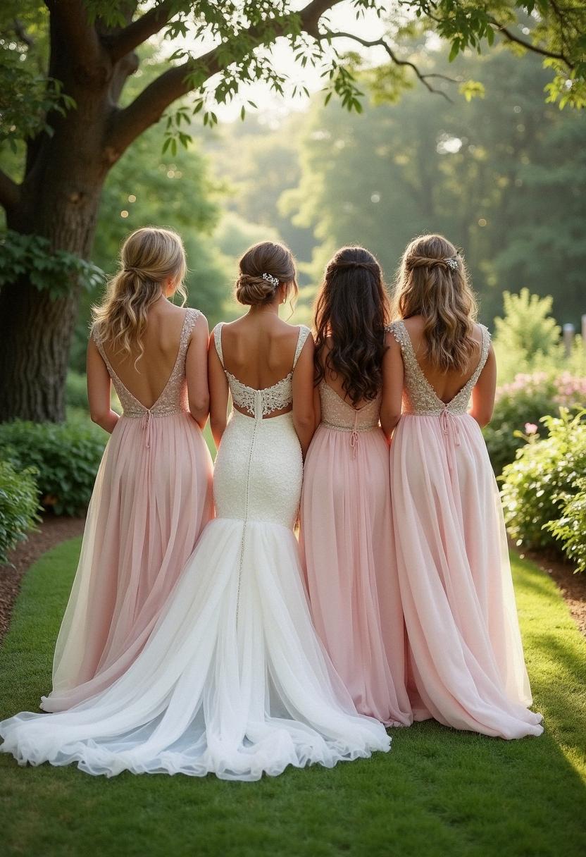 tulle bridesmaid gown