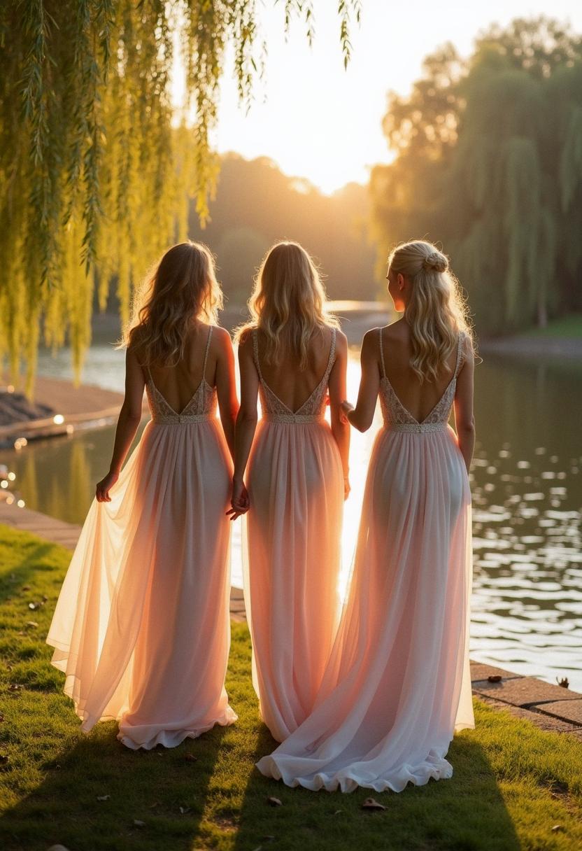 tulle bridesmaid gown