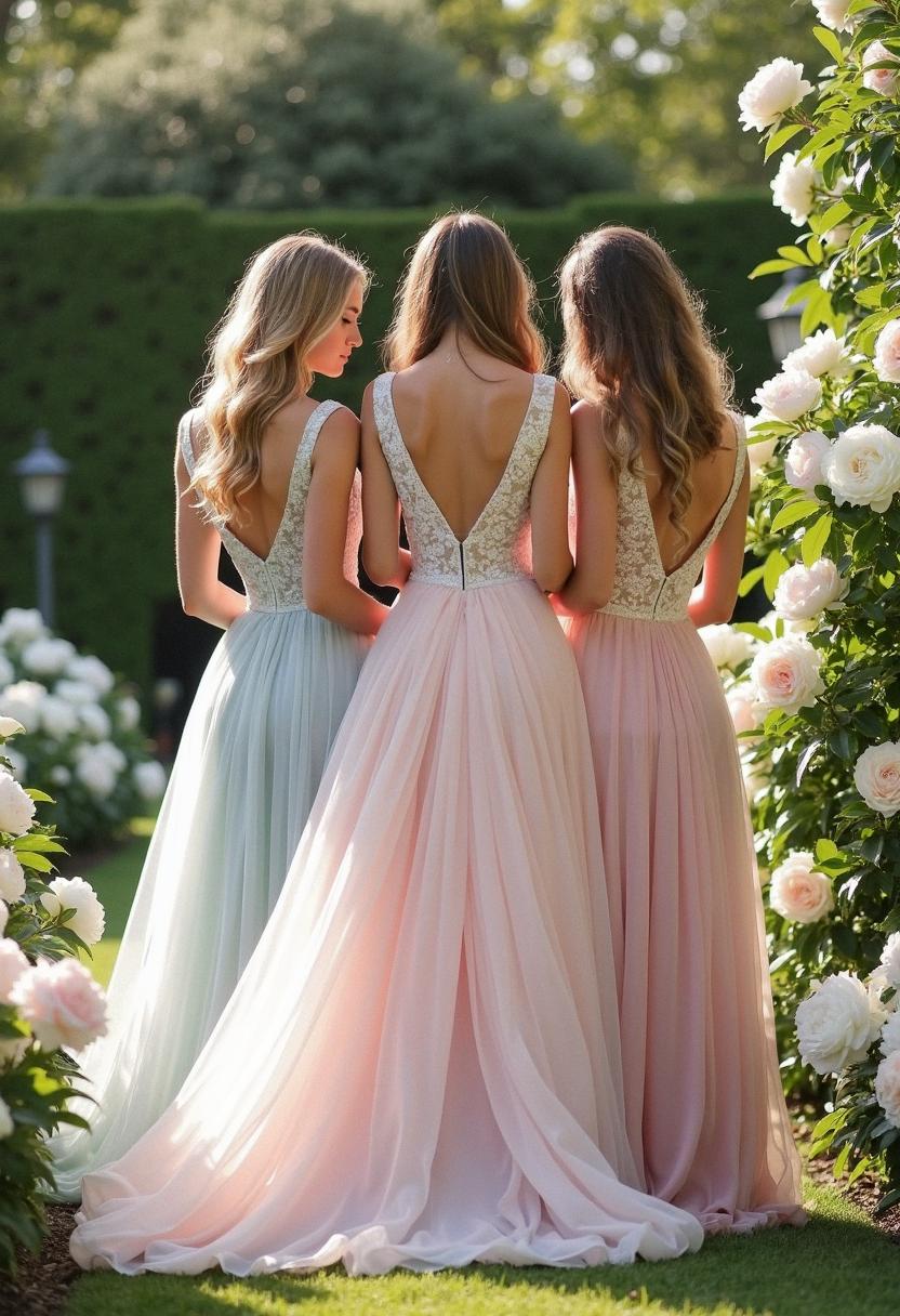 tulle bridesmaid gown