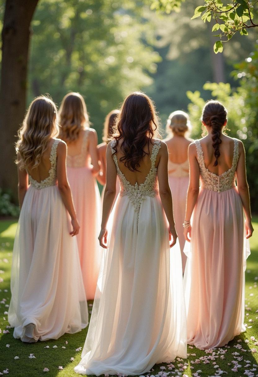 tulle bridesmaid gown