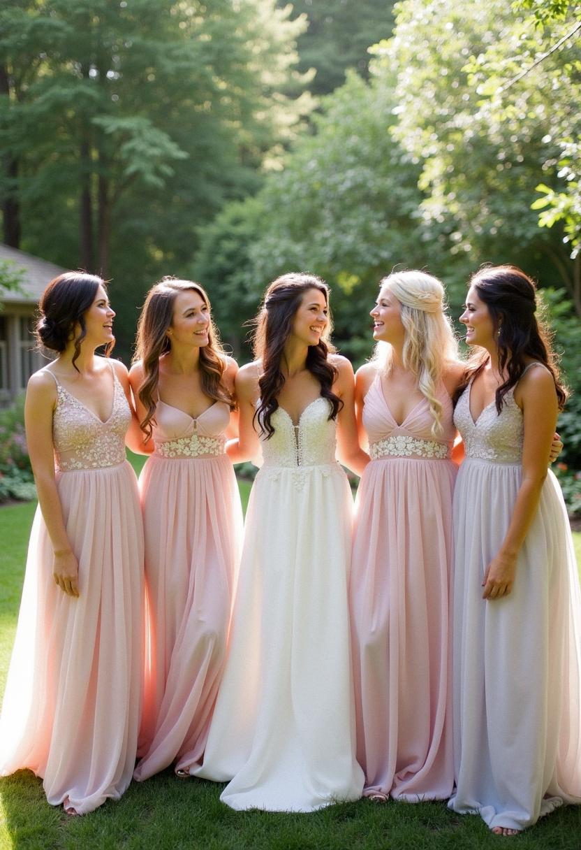 tulle bridesmaid gown