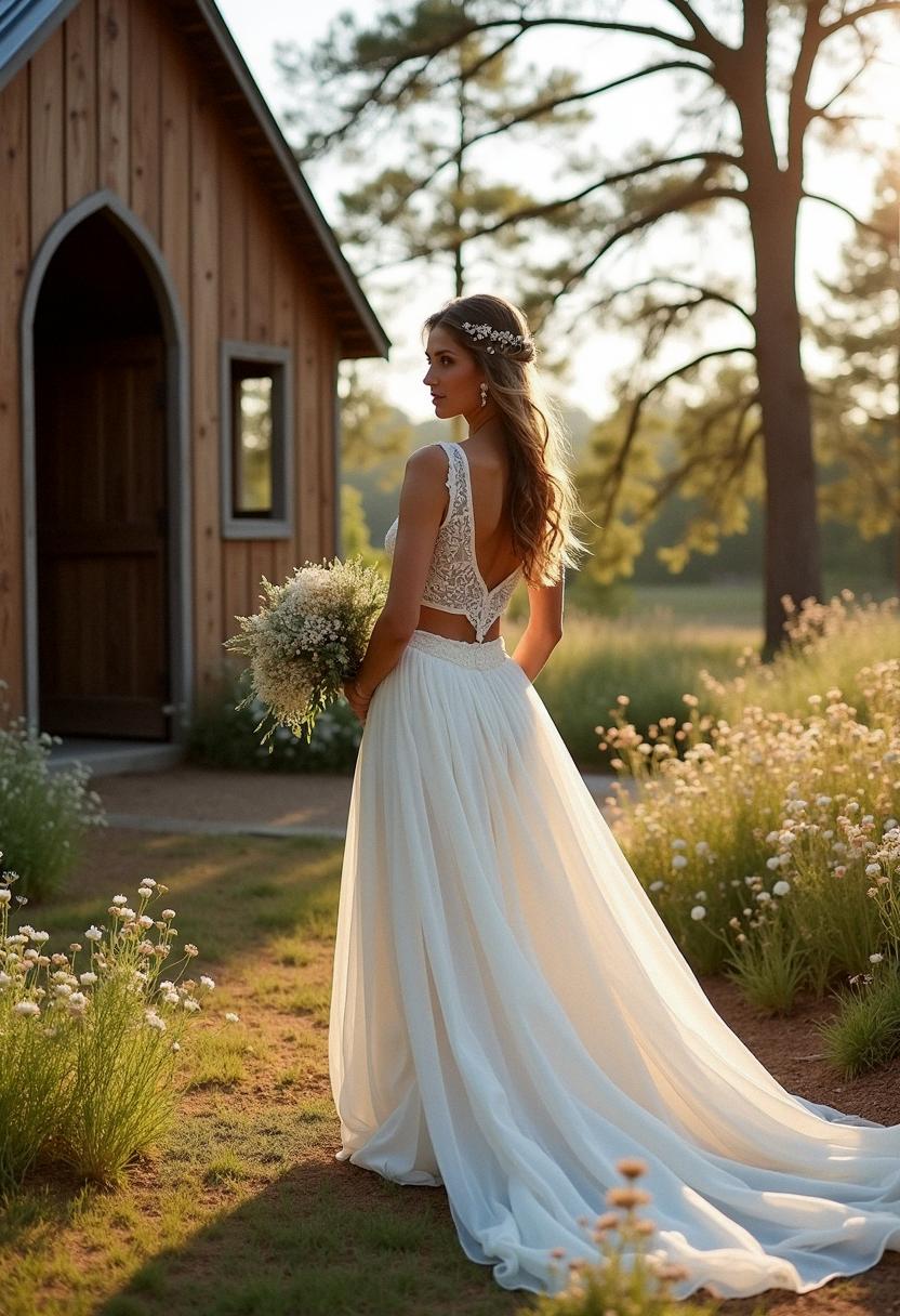 wedding dress 2 piece