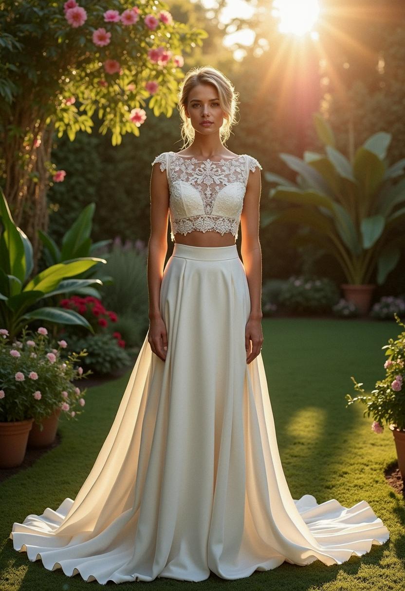 wedding dress 2 piece