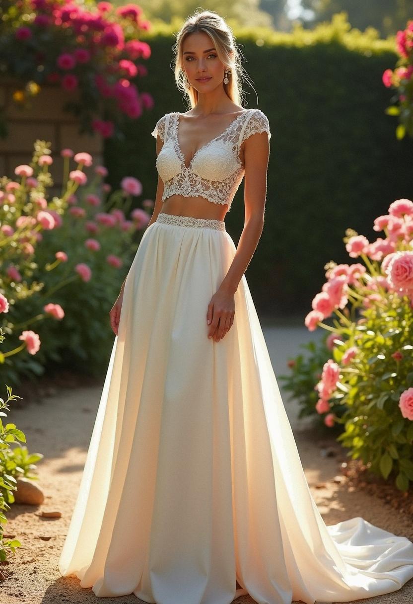 wedding dress 2 piece