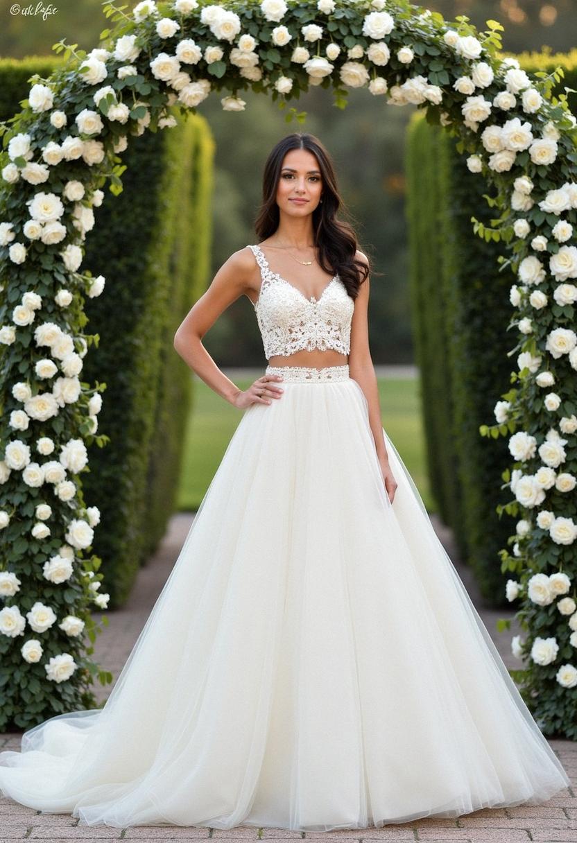 wedding dress 2 piece