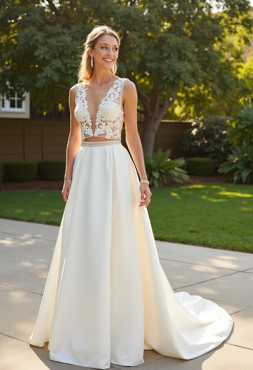 wedding dress 2 piece