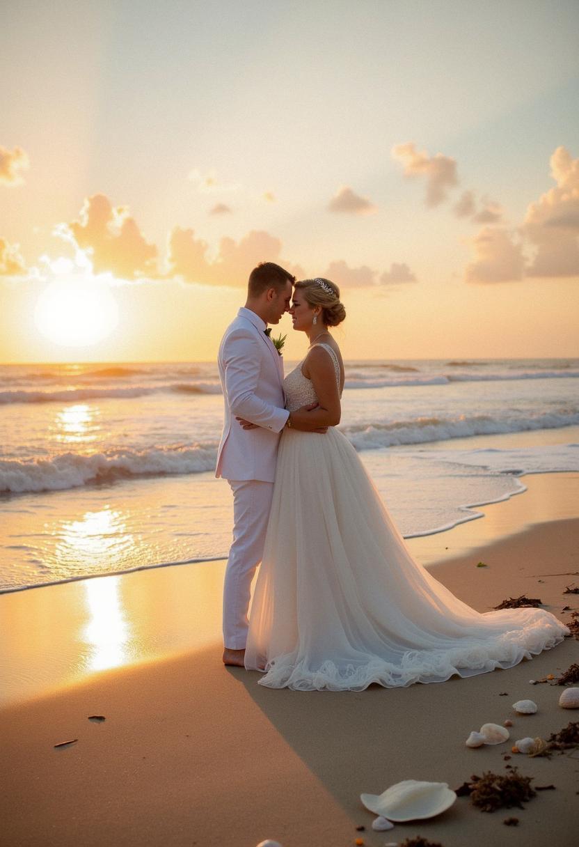 wedding dress beach