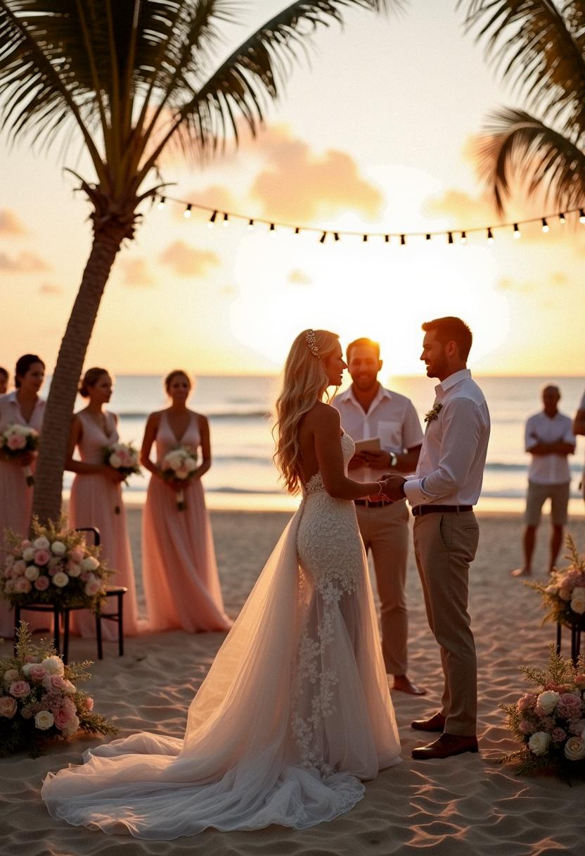 wedding dress beach