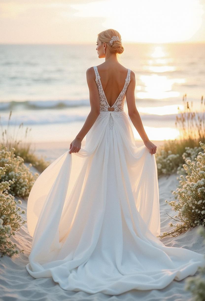 wedding dress beach
