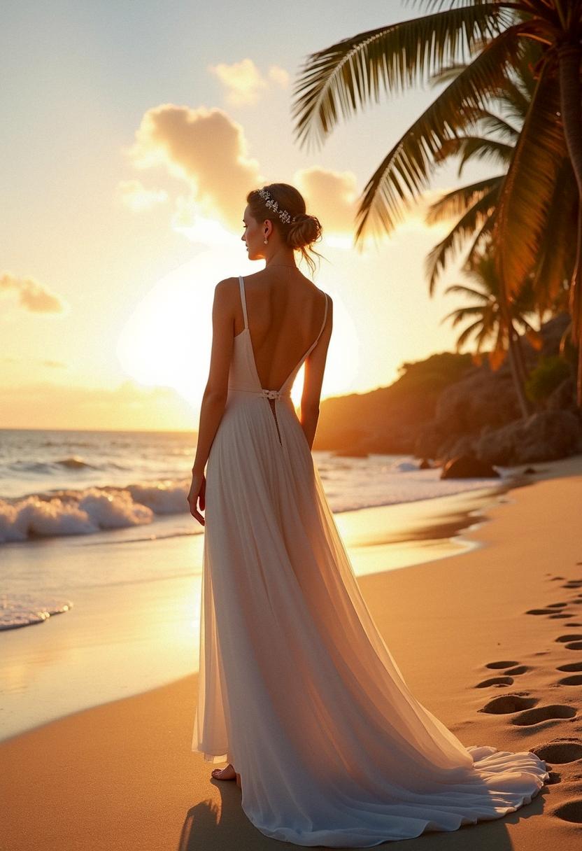 wedding dress beach