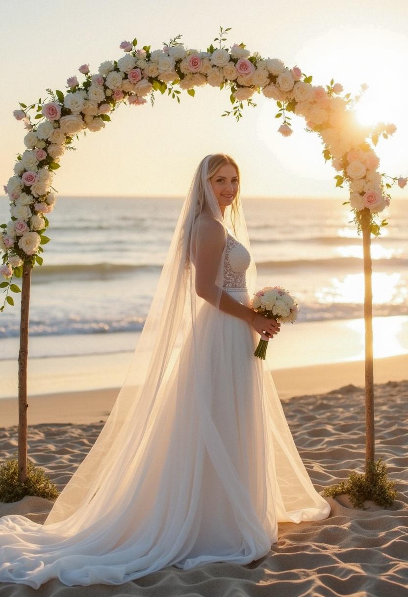 wedding dress beach