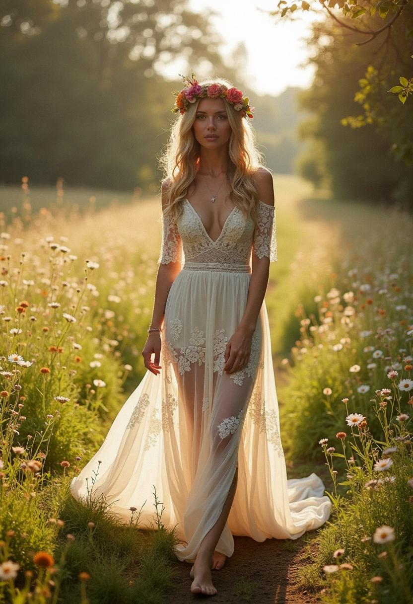 wedding dress boho hippie wedding dress boho hippie