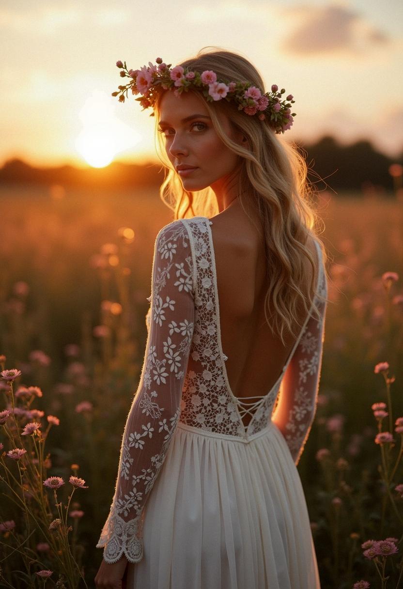 wedding dress boho hippie wedding dress boho hippie