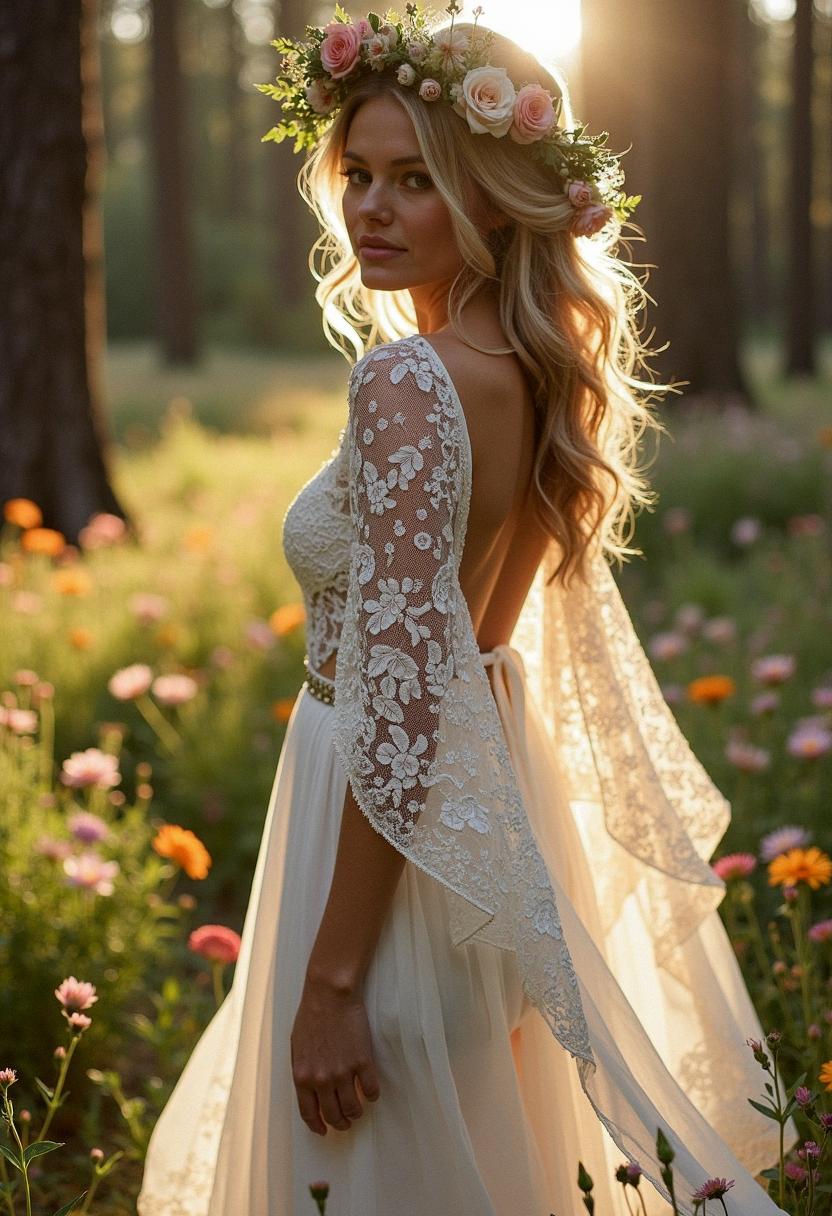 wedding dress boho hippie wedding dress boho hippie