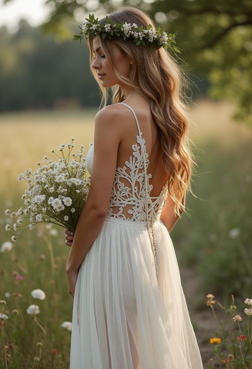 wedding dress boho hippie wedding dress boho hippie