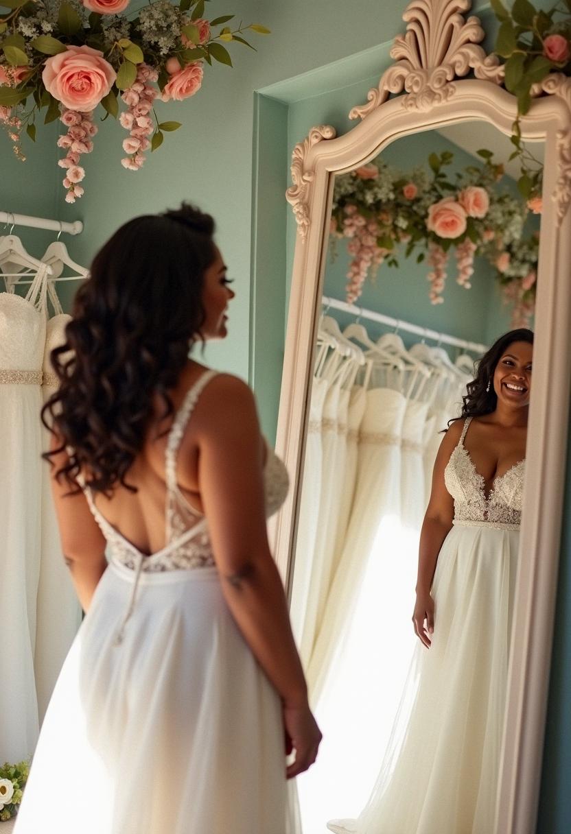 wedding dress curvy bride