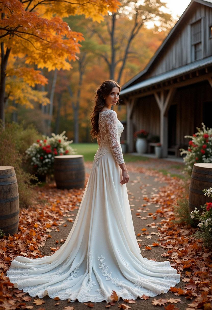 wedding dress fall