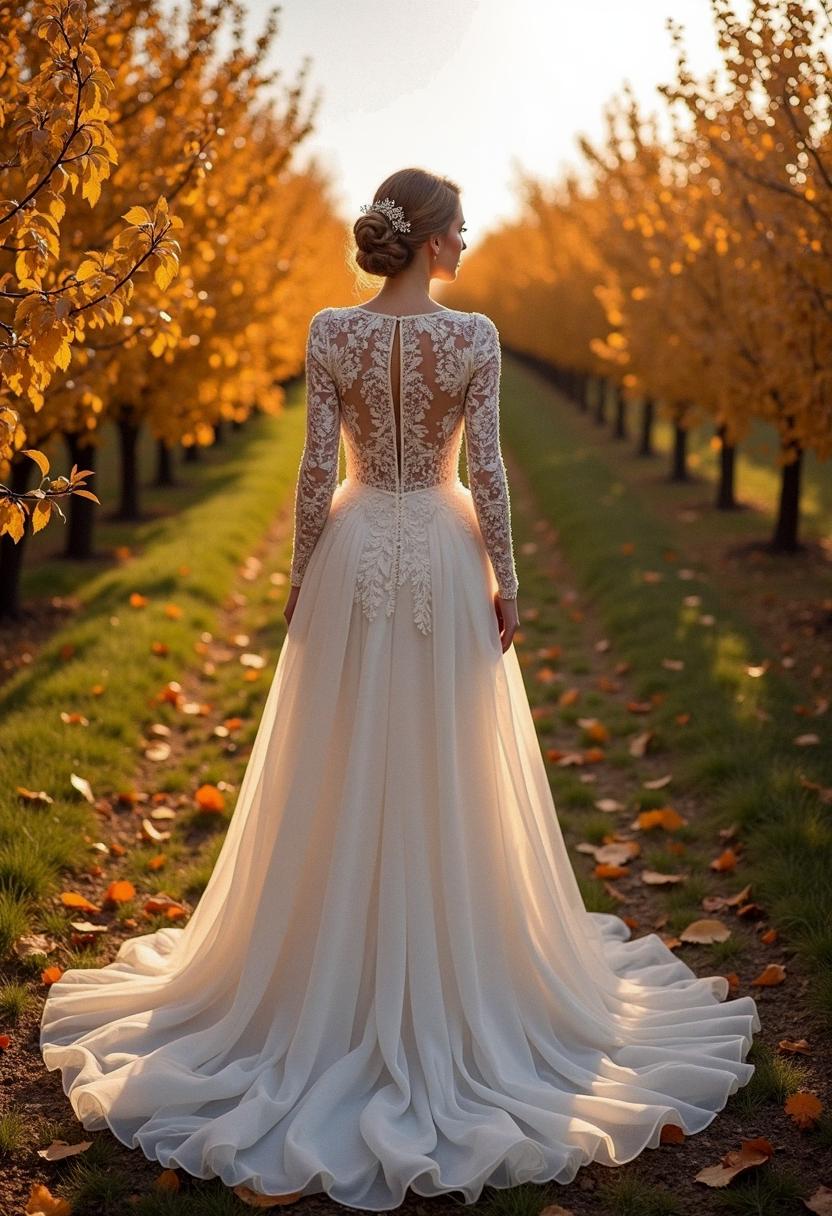 wedding dress fall